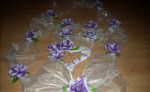Výzdoba na svadobné auto -fialková lila